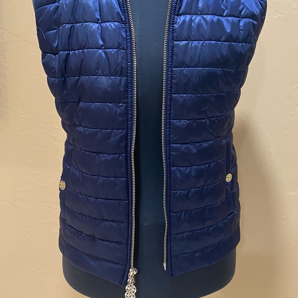 Lilly Pulitzer Navy Quilted Vest